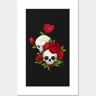 Skulls and Roses Posters and Art